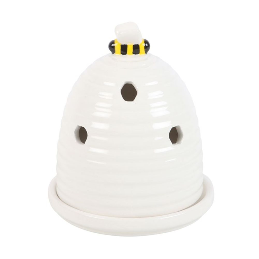 White Beehive Incense Cone Holder N/A