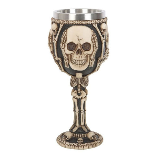 Resin See, Hear, Speak No Evil Skeleton Goblet N/A