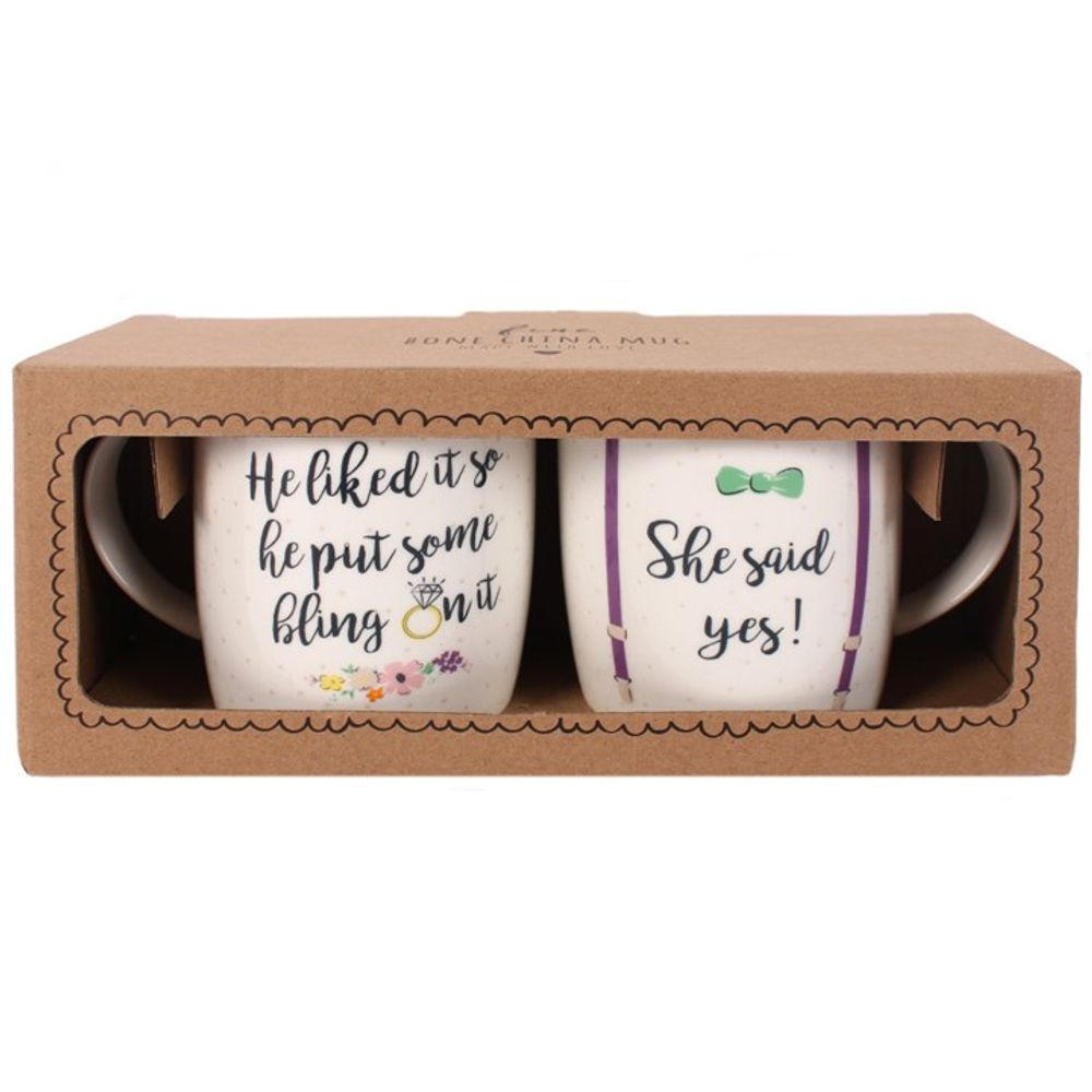 Set of 2 She Said Yes Mugs N/A