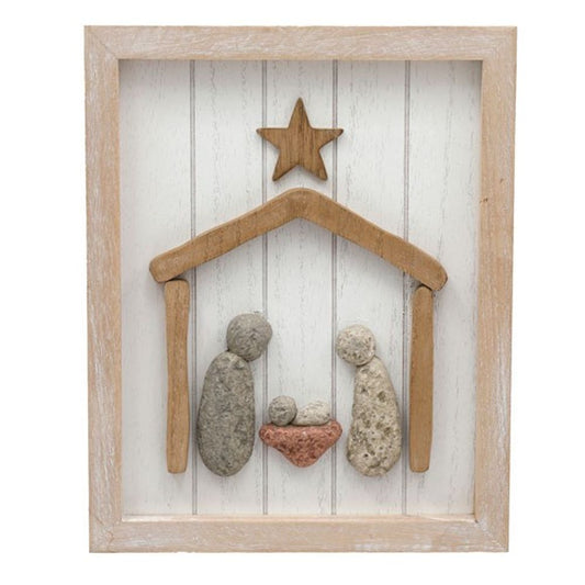 Pebble Nativity Wall Plaque N/A