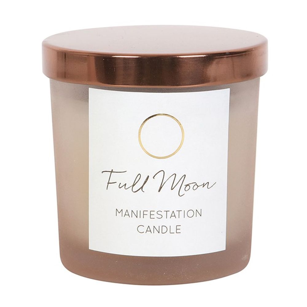 Full Moon Eucalyptus Manifestation Candle with Tiger's Eye N/A