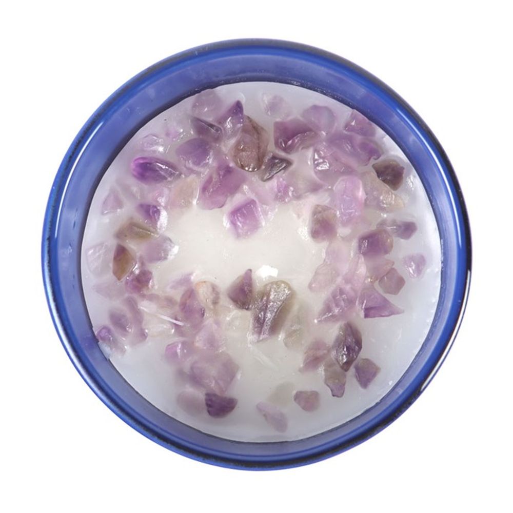 The Moon Amethyst Crystal Chip Candle N/A