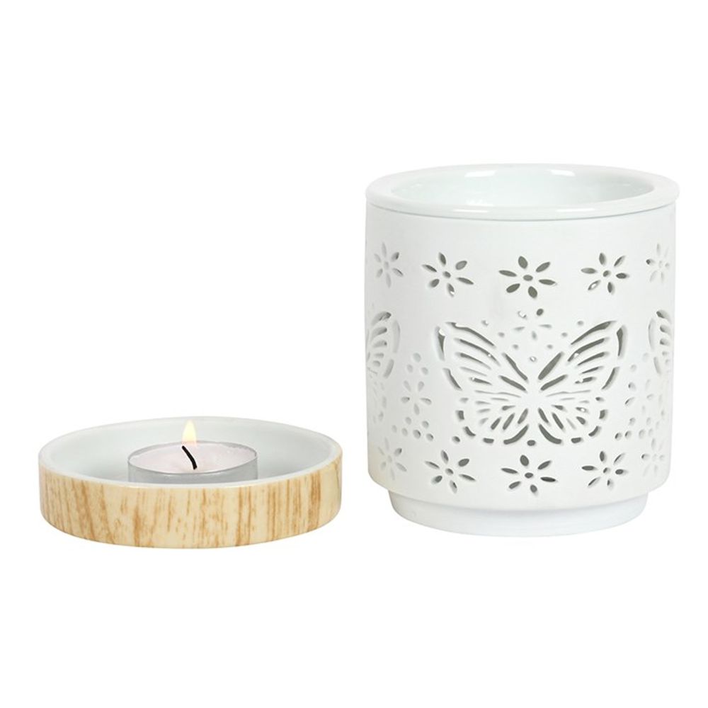 Matte Ceramic Butterfly Oil Burner N/A