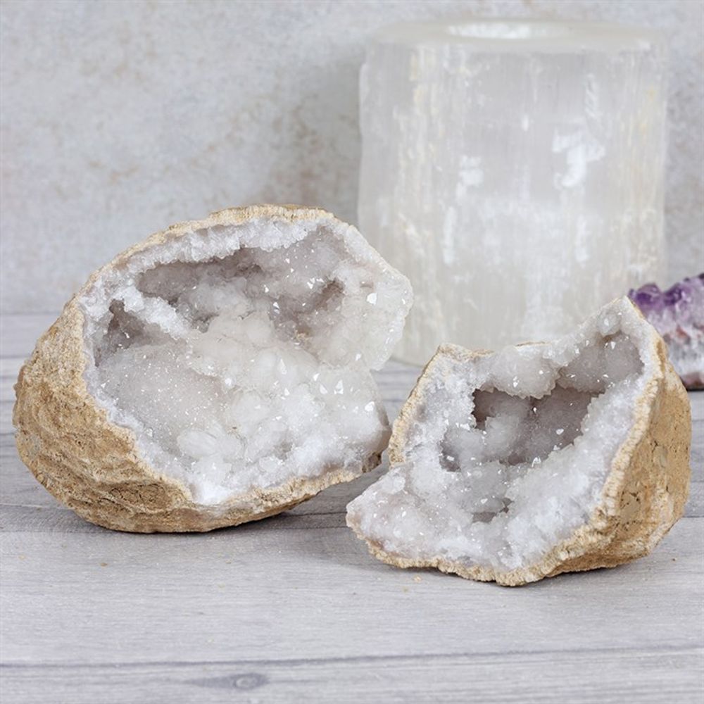 Medium White Quartz Geode N/A