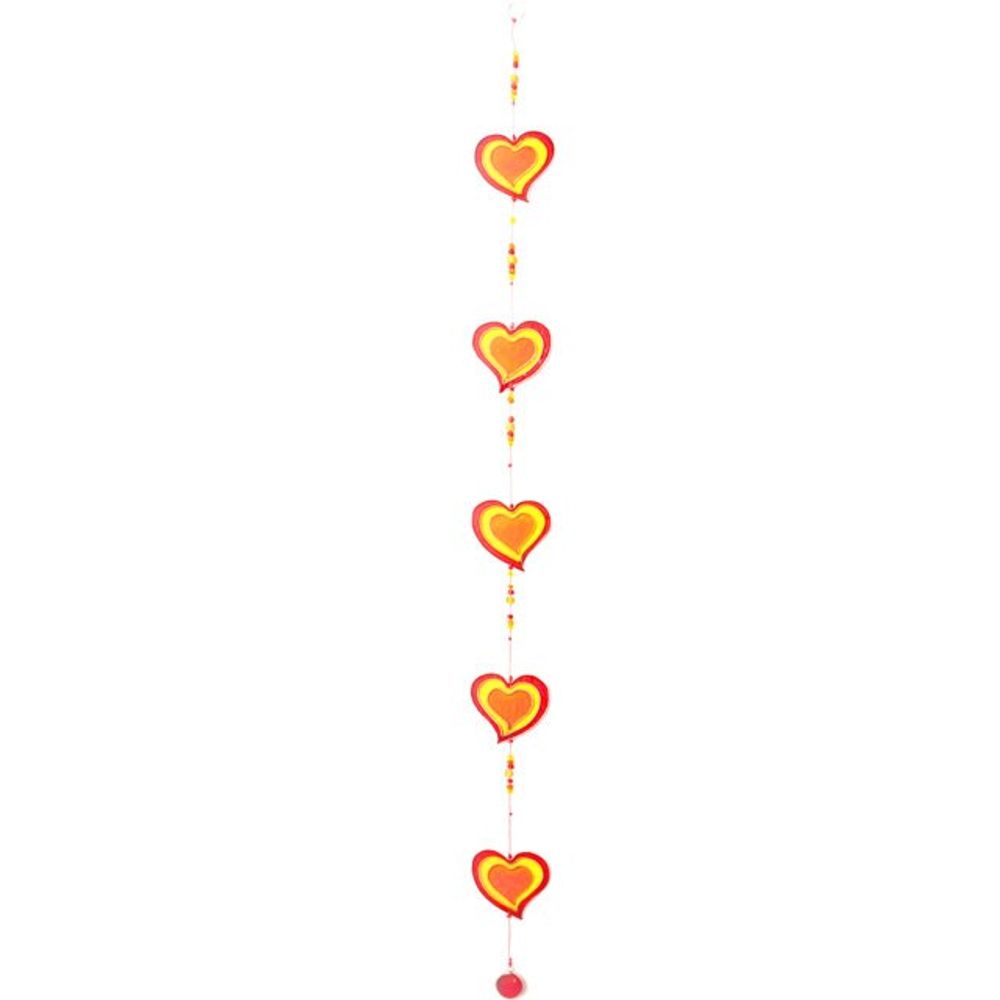 Red/Yellow String Of Hearts N/A