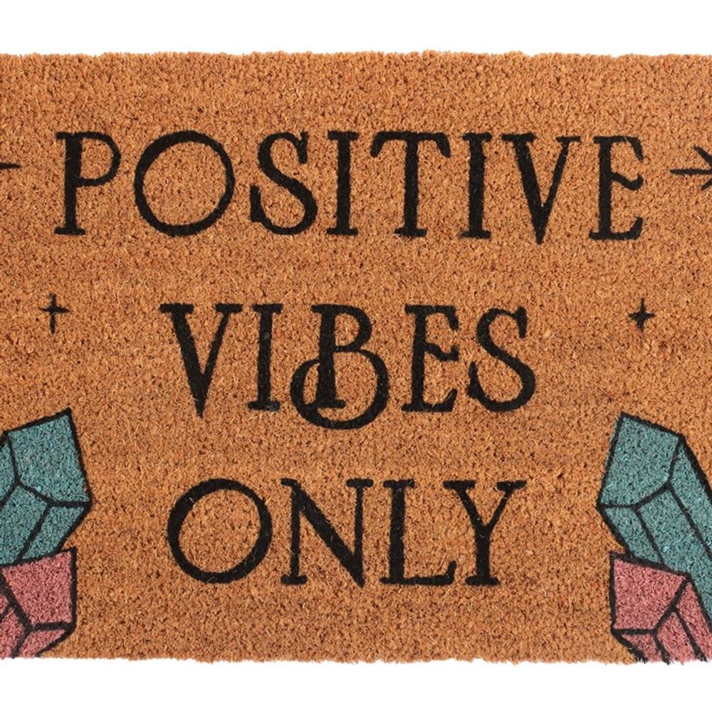 Natural Positive Vibes Only Doormat N/A