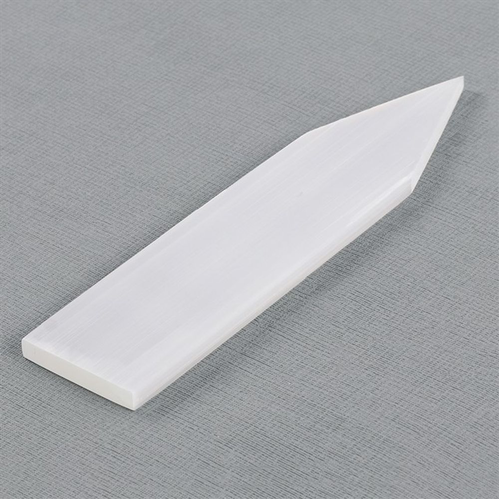 Selenite Flat Pointed Wand N/A