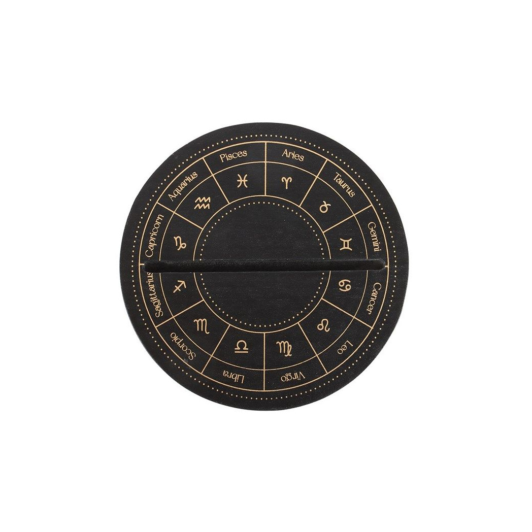 Black Astrology Wheel Tarot Card Stand N/A