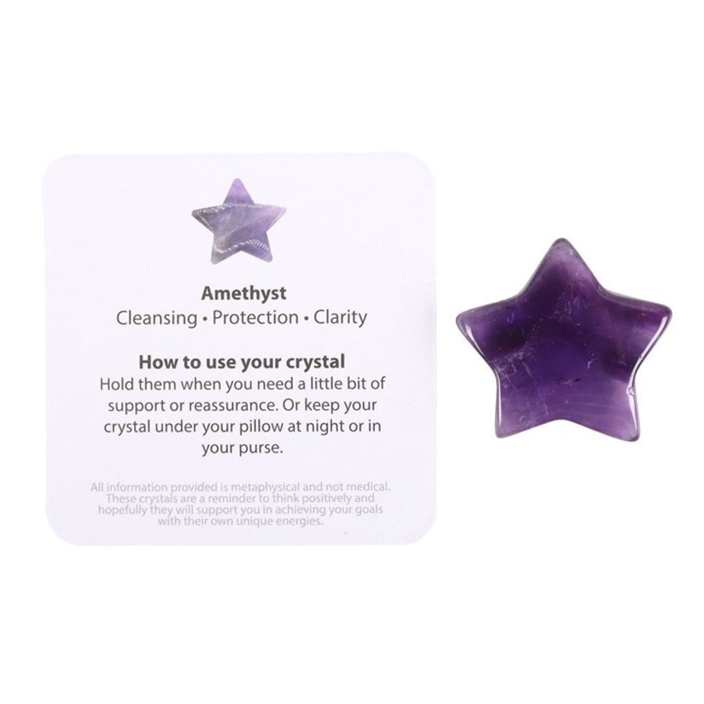 Friends Are Like Stars Lucky Amethyst Crystal Star in a Bag N/A