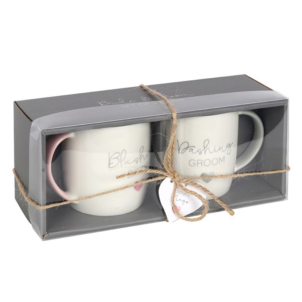 Blushing Bride Dashing Groom Ceramic Mug Set N/A