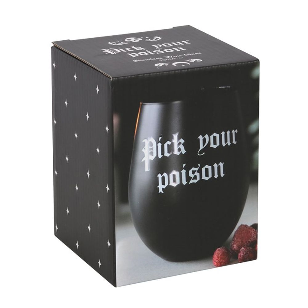 Pick Your Poison Stemless Wine Glass N/A