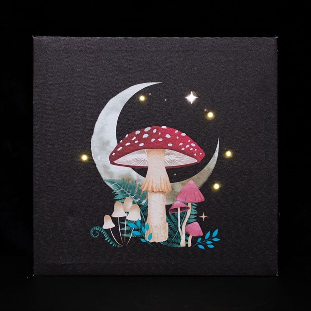 Forest Mushroom Light Up Canvas Plaque N/A