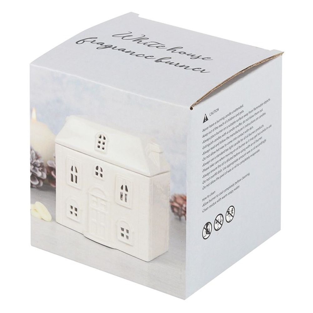 White Ceramic House Oil Burner N/A