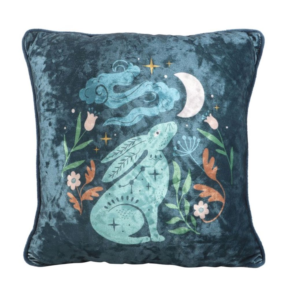 35cm Square Midnight Hare Cushion N/A