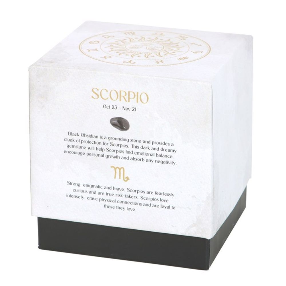 Scorpio Black Oudh Gemstone Zodiac Candle N/A