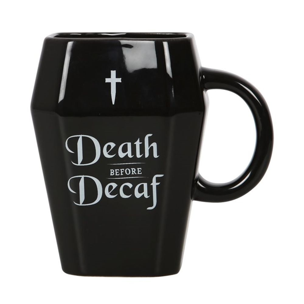 Death Before Decaf Coffin Mug N/A