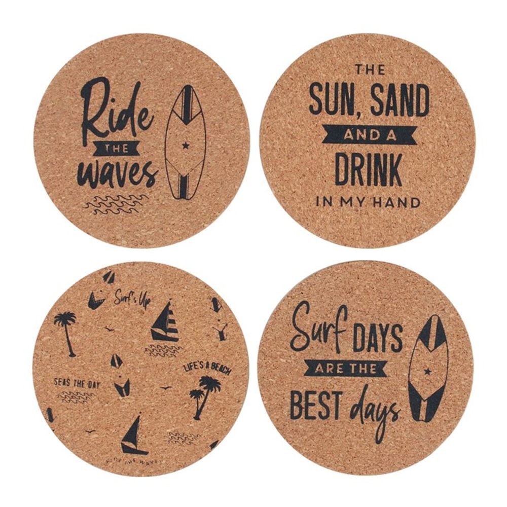 Surf's Up Cork Coaster Set N/A