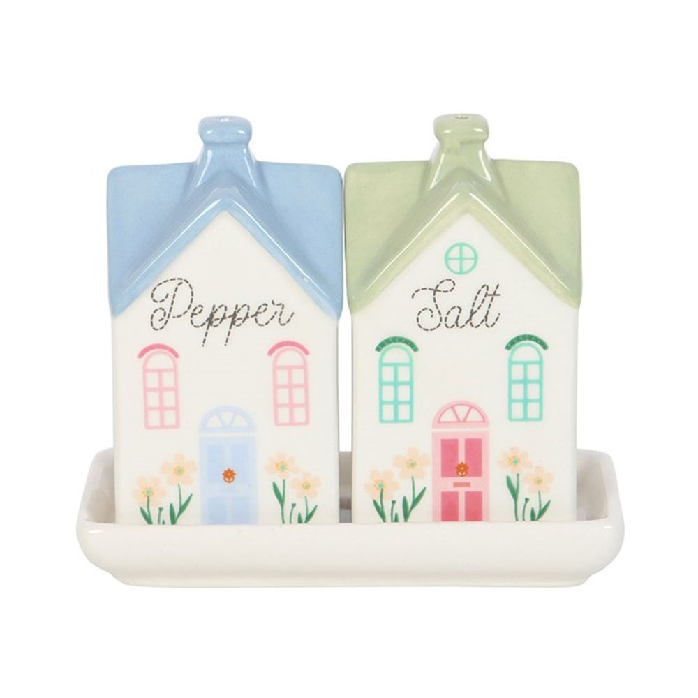 Pastel House Salt and Pepper Shakers N/A