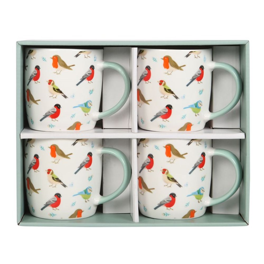 Set of 4 Garden Bird Mugs N/A