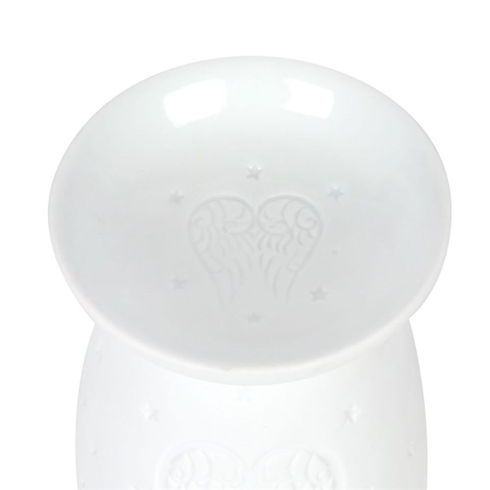 White Ceramic Angel Wings Oil Burner N/A