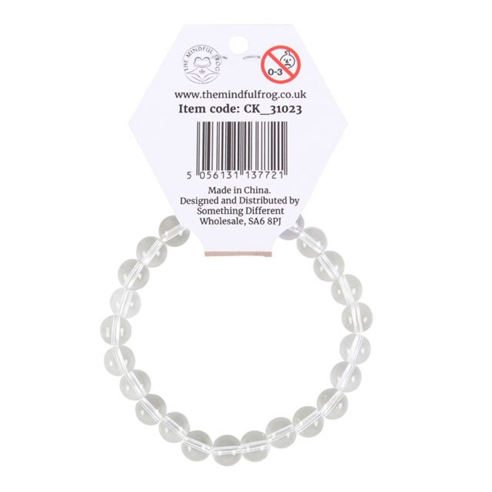 Crown Chakra Clear Quartz Gemstone Bracelet N/A