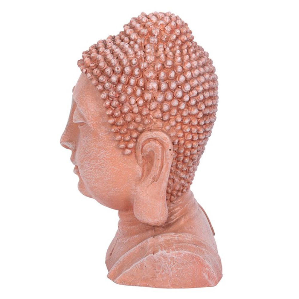 41cm Terracotta Effect Buddha Head Ornament N/A