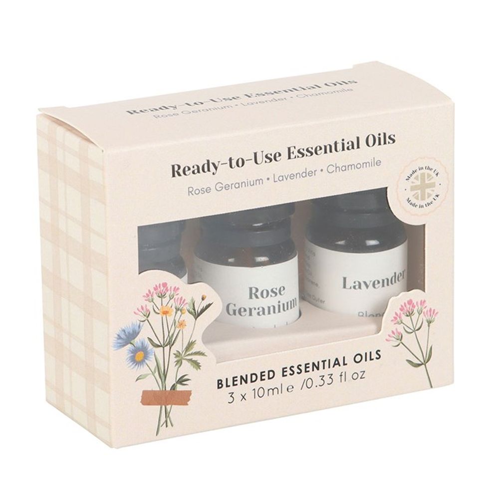 Set of 3 Floral Blended Essential Oils N/A