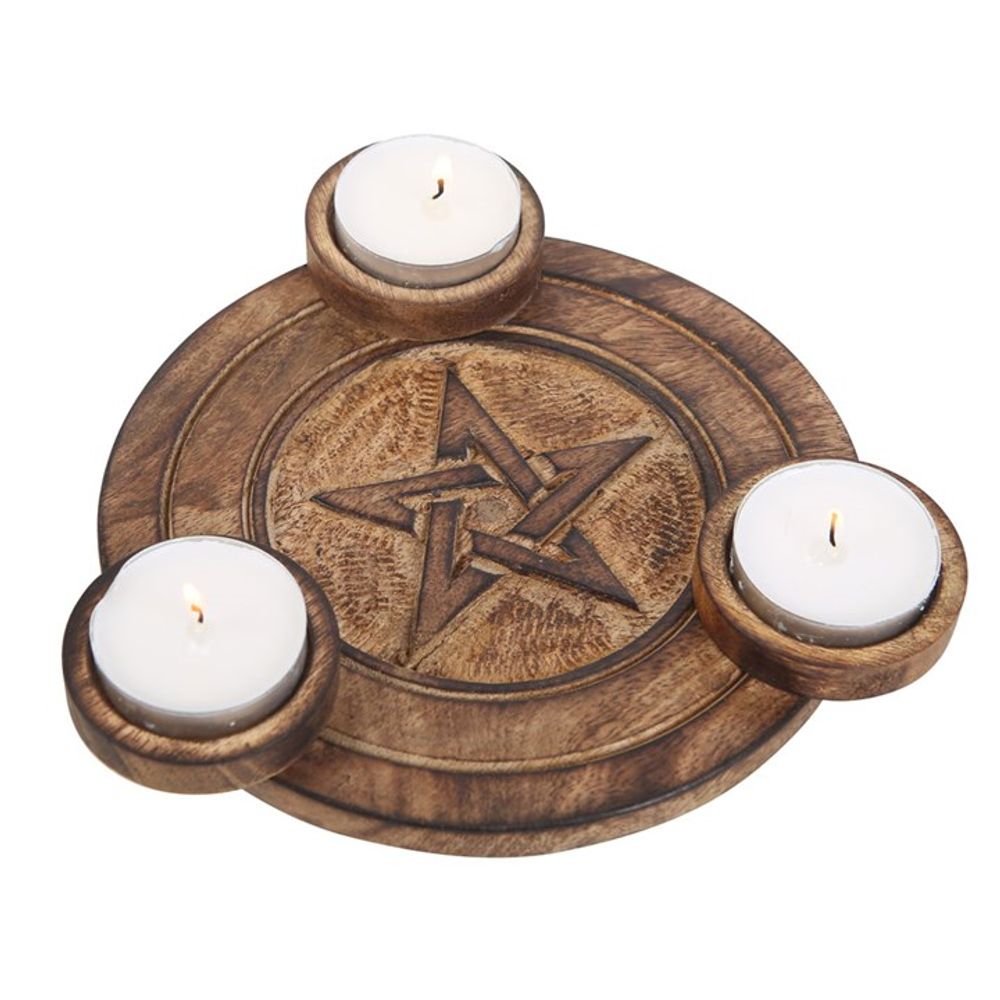 Pentagram Tea Light Candle Holder N/A