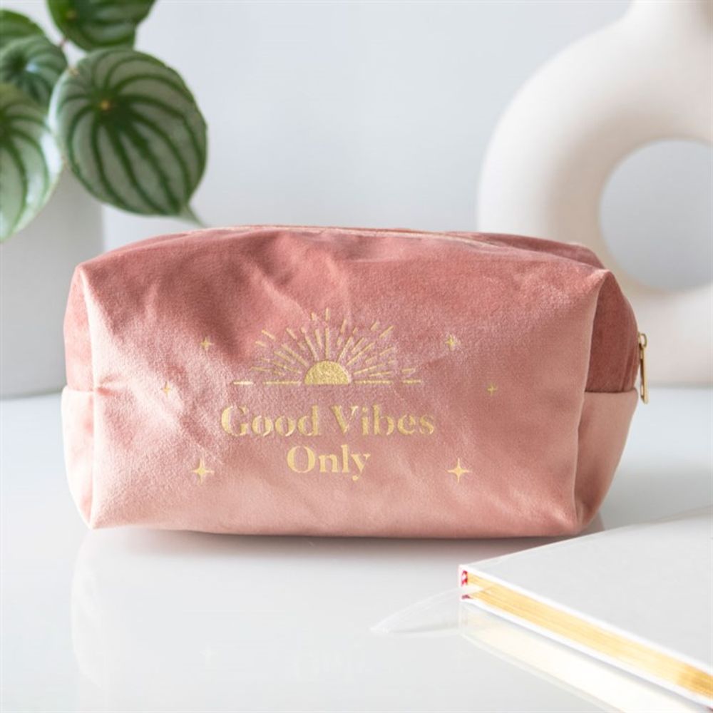 Good Vibes Only Velvet Toiletry Bag N/A