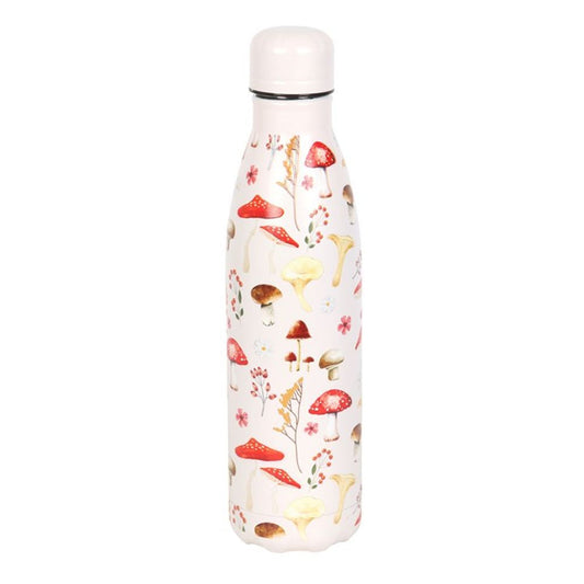 All Over Mushroom Print Metal Water Bottle N/A