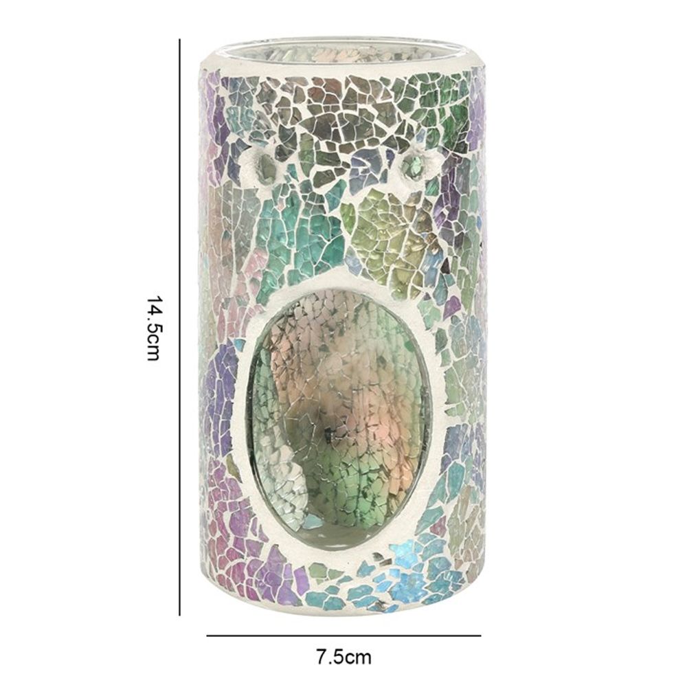 Pillar Light Blue Iridescent Crackle Oil Burner N/A