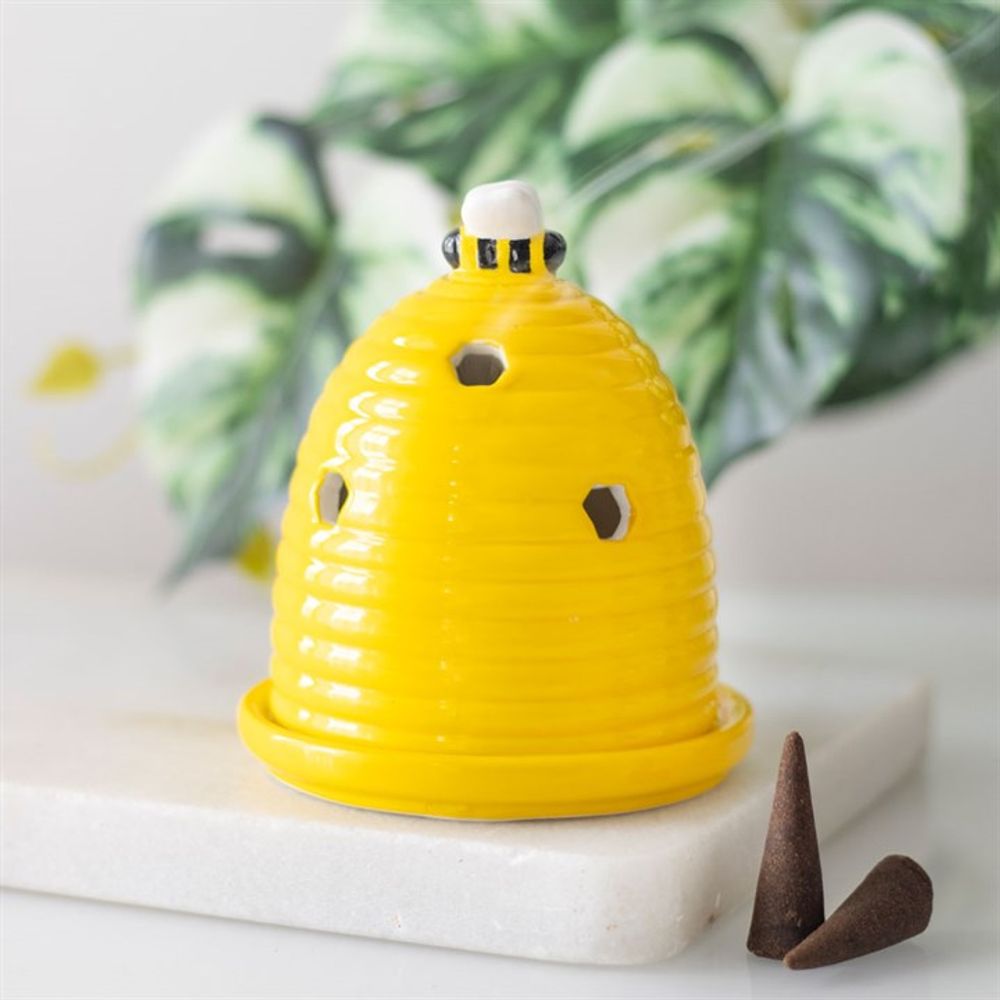 Yellow Beehive Incense Cone Holder N/A