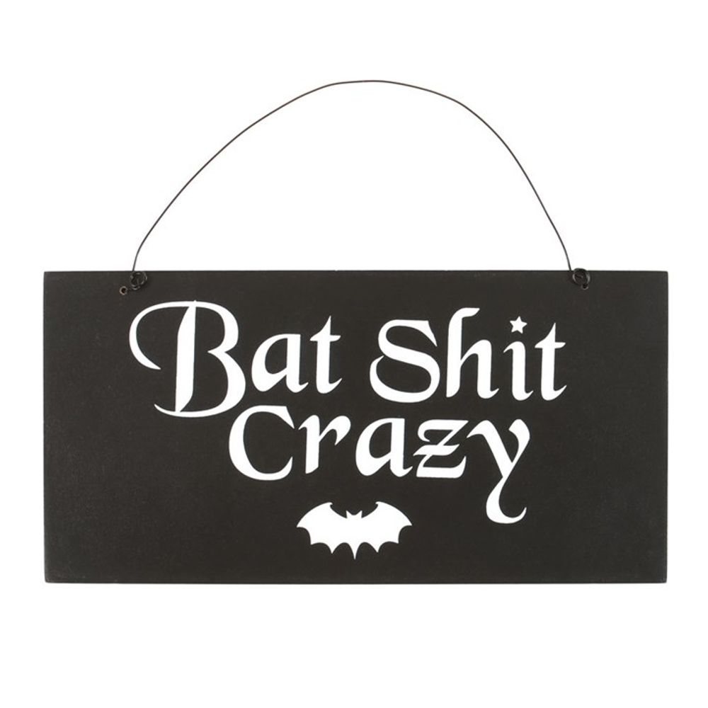 20cm Bat Shit Crazy Hanging Sign N/A