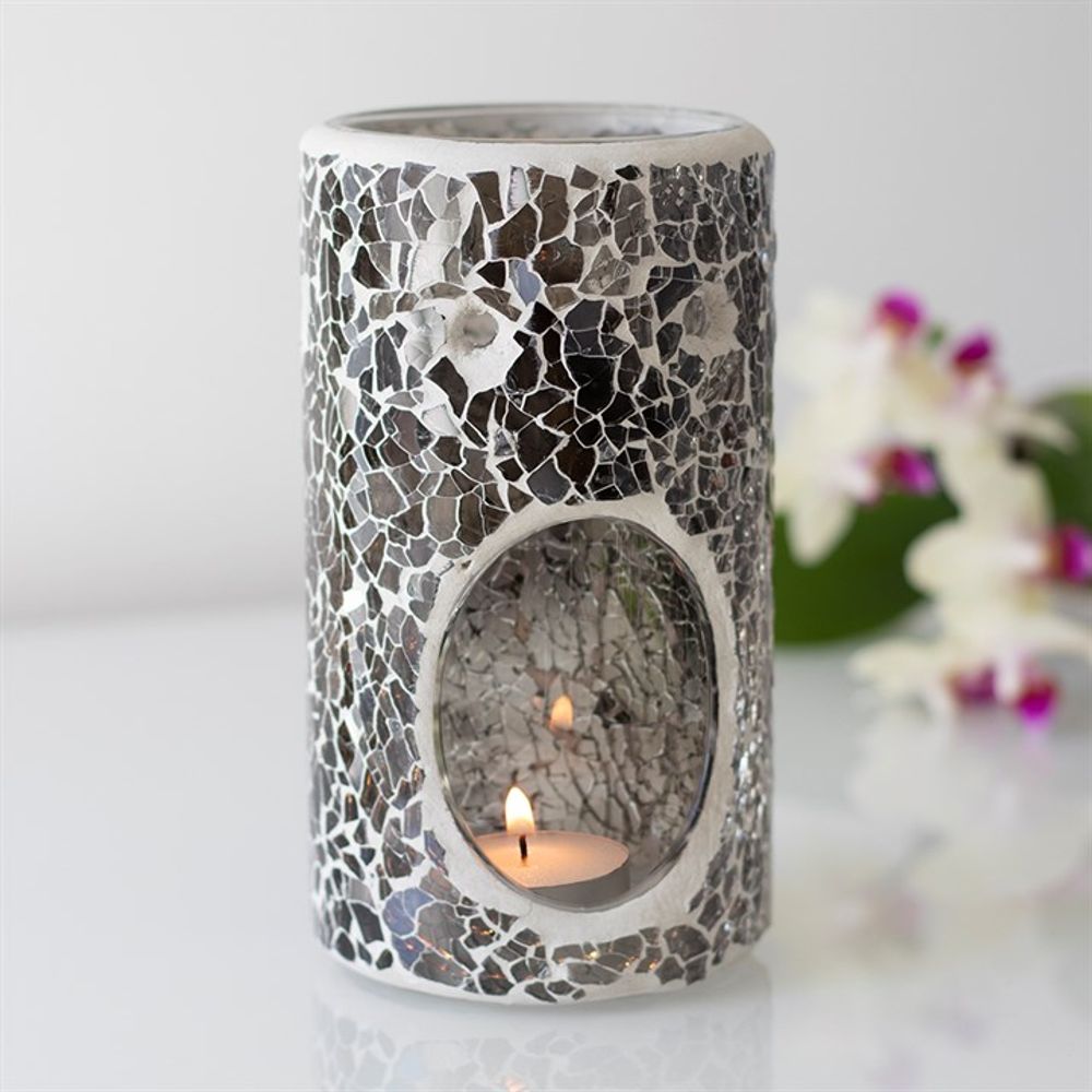 Pillar Gunmetal Grey Crackle Oil Burner N/A