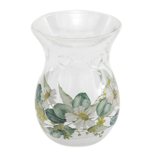 15cm Glass Daisy Oil and Wax Warmer N/A