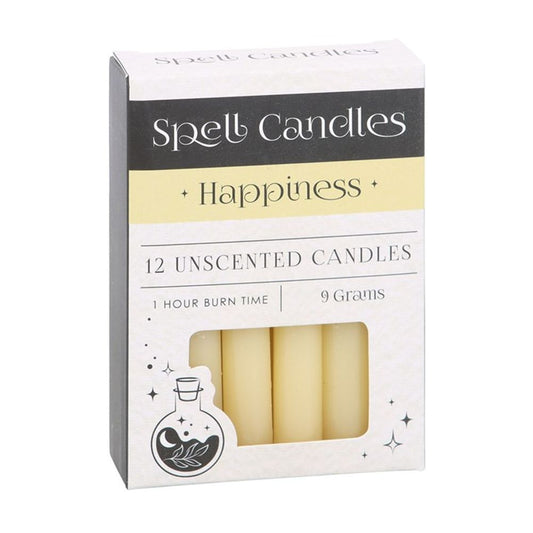 Pack of 12 Happiness Spell Candles N/A