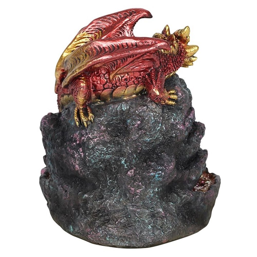 Red Dragon Backflow Incense Burner with Light N/A