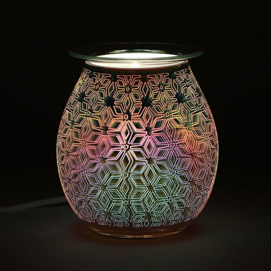 3D Geometric Flower Light Up Electric Oil Burner N/A