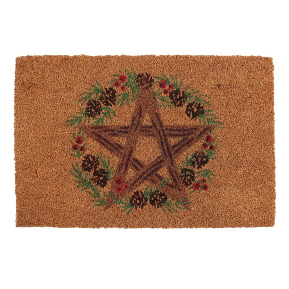 Natural Winter Solstice Pentagram Doormat N/A