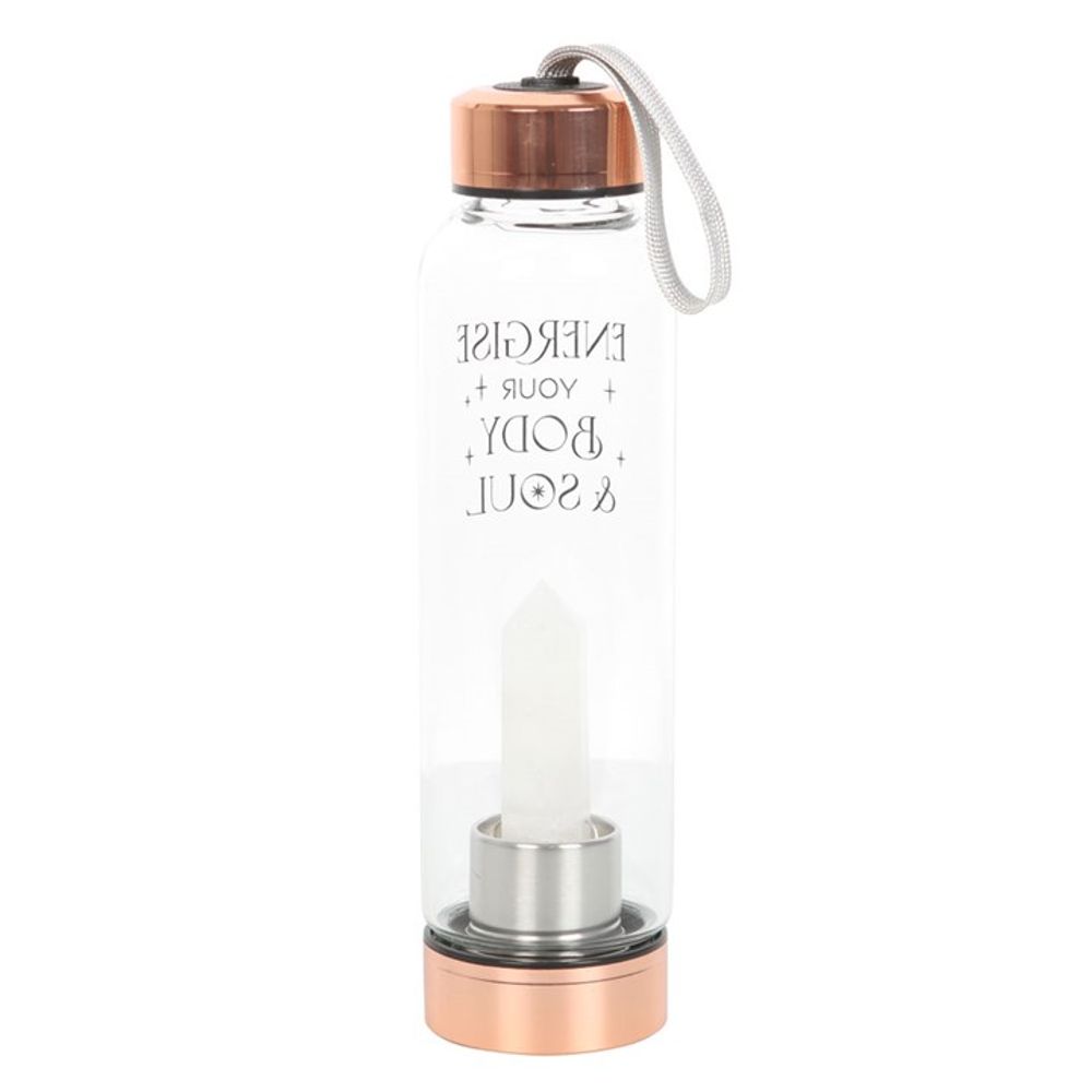 Clear Quartz Body and Soul Glass Water Bottle N/A