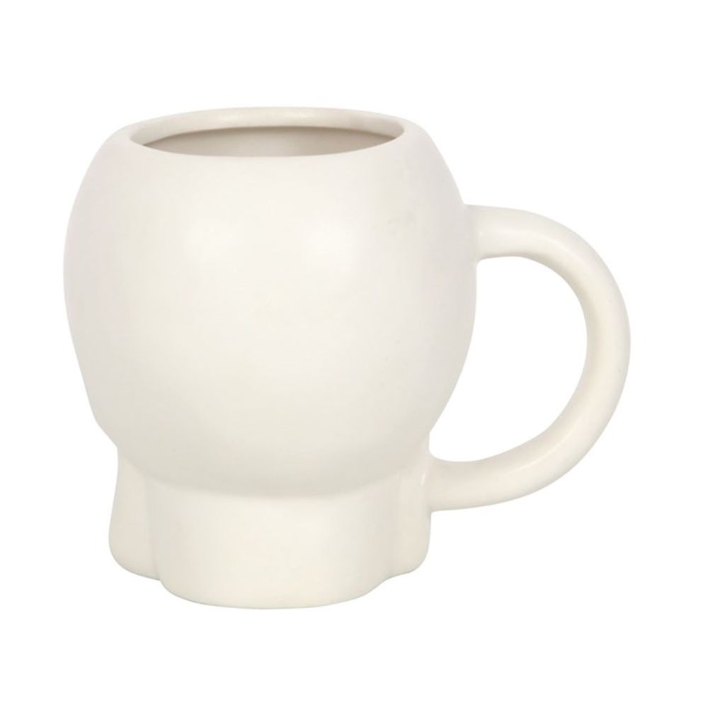 Matte White Skull Mug N/A