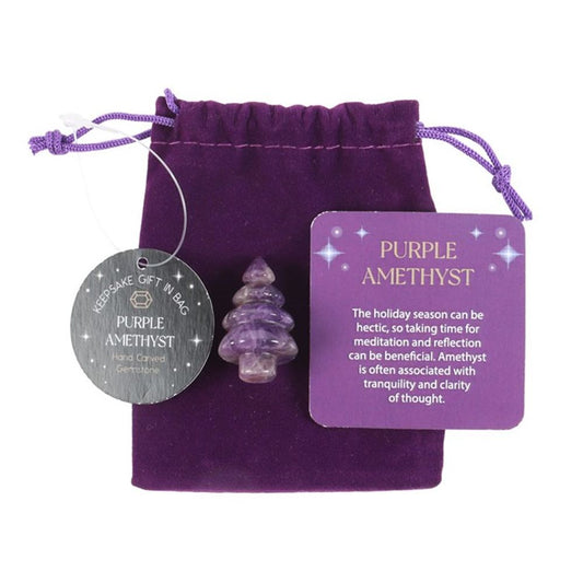 Amethyst Crystal Christmas Tree in a Bag N/A