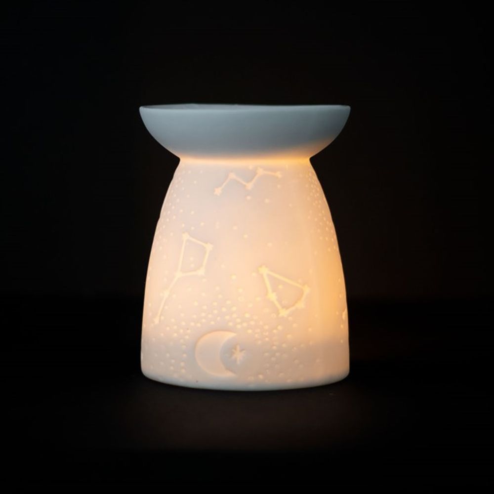 White Ceramic Constellation Oil Burner N/A