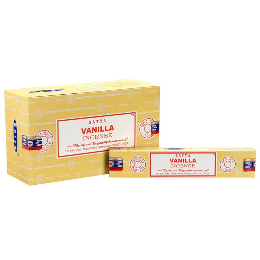 Set of 12 Packets of Vanilla Incense Sticks by Satya N/A