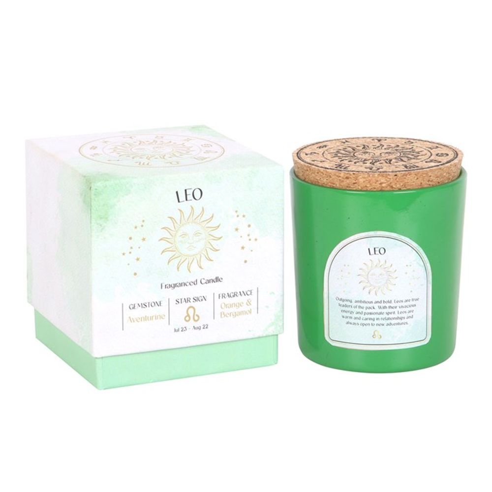 Leo Orange & Bergamot Gemstone Zodiac Candle N/A