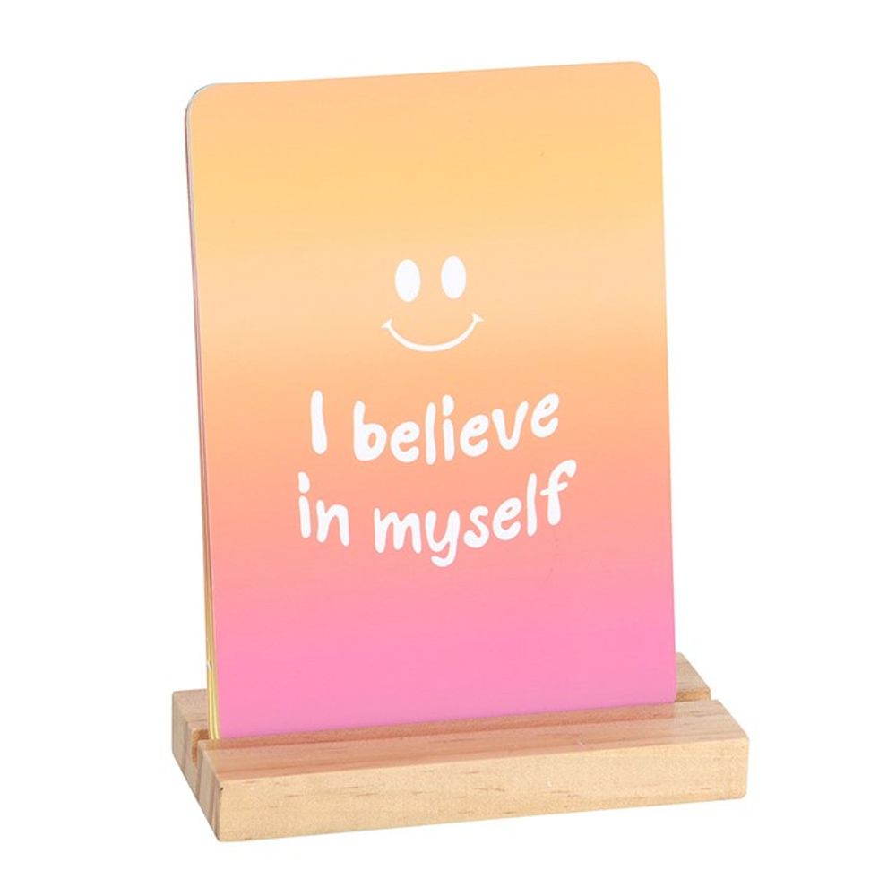 Mindful Moments Affirmation Cards with Wooden Stand N/A