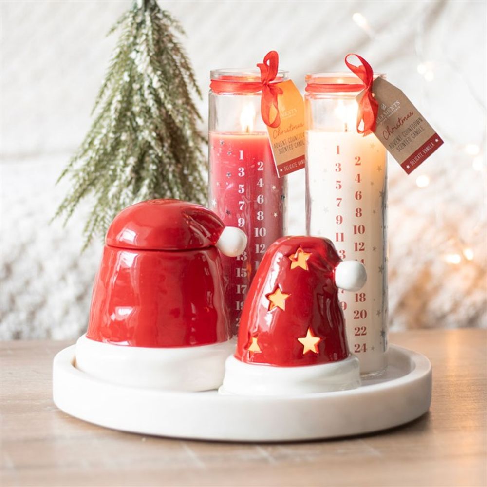 Red Vanilla Advent Tube Candle N/A