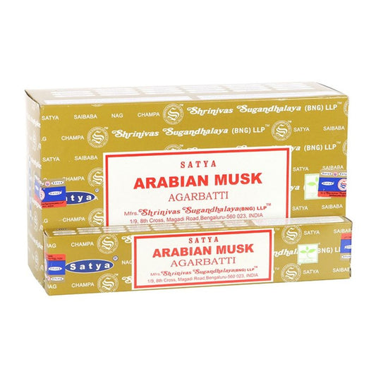 12 Packs of Arabian Musk Incense Sticks by Satya N/A