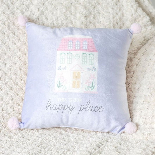 35cm Square This Is Our Happy Place Square Cushion N/A