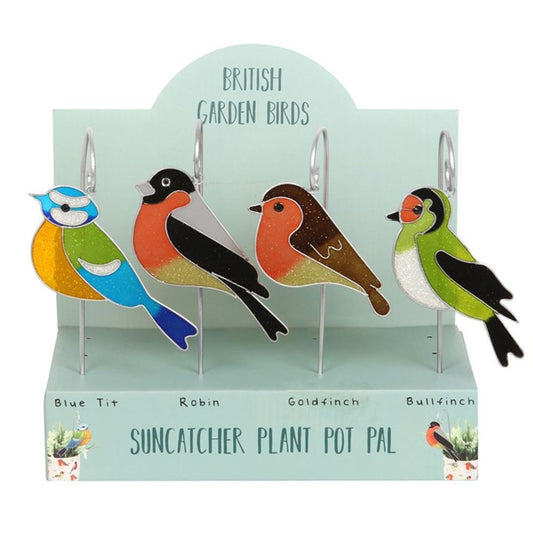 Set of 12 British Garden Birds Suncatcher Stakes N/A